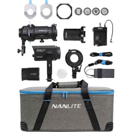 Nanlite Forza 60CR + PJ-FMM - zestaw, lampa LED, RGBLAC, 1800-20000K + strumienica optyczna
